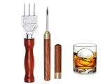 Kellegour Eispickel aus Edelstahl,Eispickel-Set,Eispickelwerkzeug mit Holzgriff,Eispickel 304 Edelstahl,EIS Meißel,EIS Meißel für Eisherstellung in der Küche,Bar,Barkeeper,Picknick,Camping,Zuhause