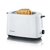 SEVERIN Automatik-Toaster, Toaster mit Brötchenaufsatz, hochwertiger Toaster mit Krümelschublade und 700 W Leistung, weiß/schwarz, AT 2286