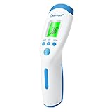 Berrcom Fieberthermometer Kontaktlos Stirn-und Ohrthermometer Digitales Medizinisches Thermometer Infrarot Stirnthermometer für Baby