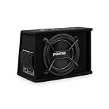 Caliber BC112SA-PRO Subwoofer Aktiv Set für Auto – 12 Zoll Bassbox mit Verstärker – 200W RMS – 1000W Spitzenleistung – Active Autolautsprecher Set – Schwarz