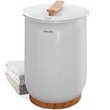 SereneLife Eimer Handtuchwärmer Elektrisch – Towel Warmer – Wellness Handtuch Wärmegerät 20L in Weiß – 1-Knopf Steuerung Heizkorb mit automatischer Abschaltung – für Bademäntel, Decken, Pyjamas &Co.