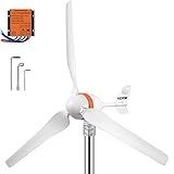 VEVOR Windturbinengenerator 400 W Windgenerator, 12 V Elektrisch MPPT Controller, 13 m/s Windkraftanlage mit 3 Blatt Laderegler Windkraftgenerator, Windkraftturbinengenerator für Stromergänzung