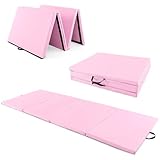 GYMAX Gymnastikmatte faltbar, tragbare Trainingsmatte mit Griffen & Klettverschlüssen, Weichbodenmatte, Turnmatte für Yoga, Gymnastik & Kampfsport, 300 x 117 x 5 cm