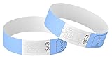 Haftpunkt Notfall-Armband für Kinder (20er Set) und Erwachsene mit Sicherheitsverschluss - Reissfest - Wasserfest - Premium SOS Armband - Sicherheitsarmband (Unisex, Skyblau)