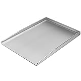 Universal Edelstahl Plancha 27x20CM Universal BBQ Plancha Grillpfanne passend für Weber Gasgrill und Holzkohlegrill,Rechteckig, massiv