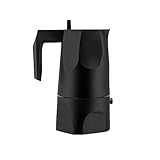 Alessi Ossidiana MT18/3 B - Design-Espresso-Kaffeemaschine, aus Aluminiumguss, 3 Tassen