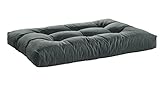 Traumnacht Outdoor Palettenauflage mit Schaumstoffstäbchen gefüllt, Palettenkissen, Palettenpolster Palettenmöbel Palettensofa Sitz, anthrazit