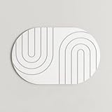 Lhayeu Stein-Badematte, super saugfähig, schnell trocknend, Badezimmer-Steinmatte, mit rutschfester Gummiunterseite, leicht zu reinigen, rutschfeste Duschmatten