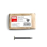TOX Bildernagel Home Classic aus gehärtetem Stahl mit Messingkopf in recycelbarer Papierverpackung, Größe 2,0 x 20 mm, Stahlnägel für Bilder für nahezu alle Baustoffe, 20 Stk., 063600100