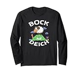 Bock AUF DEICH Nordsee Strandkorb Schaf Meer Küste Strand. Langarmshirt