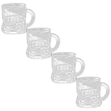 WEKADRIN 4 Stück Teiliges Mini Schnapsgläser aus Glas Kleine Bierbecher mit Stilvollem Design Glatt Komfortabel für Partys Hochzeiten und Festliche Anlässe