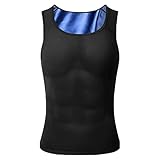 Saunaweste Herren | Elastische Pullover Schweißerhöhende Weste,Schnell trocknende Workout Tank Top Waist Trainer für Herren Kompression Workout Enhancing Weste