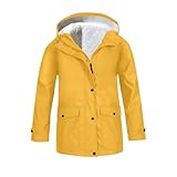 Shffuw Regenjacke Mädchen Wasserdicht Regenkleidung für Kinder Atmungsaktiv Softshelljacke mit Kapuze Leichte Übergangsjacke Reißverschluss Windbreaker Wasserdichte Outdoor Kapuzenjacke Regenmantel