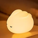 beek Nachtlicht Baby Silikon, Stilllicht Kaninchen Touch LED Lampe Dimmbar und Zeitschaltuhr Nachttischlampe Kinder, Geschenke für Kinderzimmer Mädchen Junge