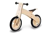 Pinolino 239471 Laufrad Lino, klar lackiert, aus Holz, unplattbare Bereifung, umbaubar vom Chopper zum Laufrad, für Kinder von 2 – 5 Jahren