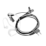 TERNCOEW Grasps Kostenlose Funk-Kopfhörer mit abnehmbarem Hörrohr-Plan und Fernbedienung, Push to Talk für Restaurants, Gebäude, Standorte, K-Typ-Radio-Ohrhörer