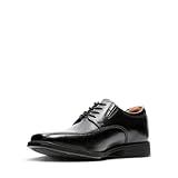 Clarks Herren Tilden Walk Oxford-Schuh, Schwarzes Leder, 42.5 EU