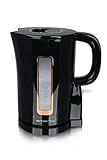 Emerio WK-125130 Wasserkocher, 1.7 Liter, 2200 Watt, BPA frei, Heizelement aus Edelstahl, Wasserstandsanzeige, Auto-Off, Trockengehschutz, schwarz/gold