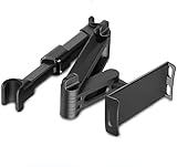 Linkstyle Tablet Halterung Auto, Ausziehbare KFZ Tablet Halter Kopfstütze, Universelle 360° Drehung KFZ Kopfstützenhalterung für iPad Switch Samsung & 4-10,6 Zoll Geräte
