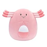 Pokemon Squishmallows - 25 cm Chansey - 10' inch pink/weiß verstopft Plüschspielzeug - offizielles Pokémon Spielzeug für Kinder 2+ Jahre.