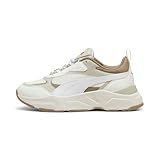 PUMA Cassia Damen-Sneaker, Warmweiß Desert Dust Oak Branch Gold Beige, 39 EU