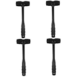 NUOBESTY 4 Stück Gummihammer mit Ergonomischem Griff Vielseitig Einsetzbarer Schonhammer für Heimwerkerarbeiten und Bodeninstallationen Stoßdämpfend und Leicht Perfektes Werkzeug für Innen