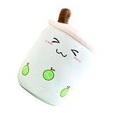 minkissy Bubble Tea Kissen Plüschspielzeug Niedliches Milchtee Kuscheltier Dekoratives Kissen für Home Decor für Geburtstag und Weihnachten