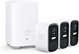 eufy eufyCam 2C 3+1, Überwachungskamera, Kompatibel mit HomeKit, DREI-Kamera-Set(Generalüberholt)