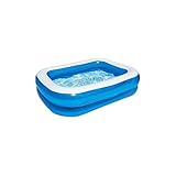 Bestway - Deluxe rechteckiger blauer aufblasbarer Pool, 211...
