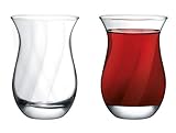 madame coco Teetassen Set 6er 168 ml aus Glas, Brigett Teetasse Glas groß, Teegläser Set für Tee Cappuccino Kaffee Latte Macchiato Gläser, Teegläser Heißgetränkeglas, Teetassen für Türkischen Tee