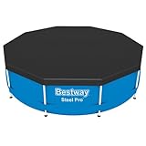 Bestway PVC-Abdeckplane Ø 305 cm, schwarz, rund