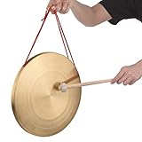 32 cm Hand Gong Cymbals Messing Kupfer Gong Chapel Opera Percussion Instrument Mit Rundspiel Hammer