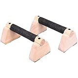 Herren Liegestützstangen - Holzgriff Parallettes Körpergewicht Übungen Ständer, Tragbare Calisthenics Base, Gym Workout Gear | Ergonomische Holzgriff Liegestützstangen für Männer Parallettes mit
