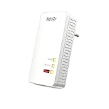 AVM FRITZ!Powerline 1260 Single-Adapter (1.200 MBit/s, WLAN-Access Point, ideal für Media-Streaming oder NAS-Anbindungen, weiß, deutschsprachige Version)