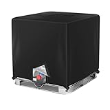 Abdeckung für Wassertank, Abdeckung für Wassertank, wasserdicht, für Behälter mit 1000 l, für Terrasse, Rasen, Garten, Regenwassertonne gegen Wind