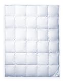 Aura® Daunendecke 155 x 200 cm Warm Winterdecke | Premium ungarische Daunen Klasse I | Oeko-TEX 100 allergikergeeignet | pflegeleicht 100% Baumwolle | Aura® Essentials Bettdecke für Winter