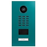 DoorBird D2101V IP Video Türstation | Video-Türsprechanlage mit 1 Ruftaste, RFID, HD-Video, Bewegungssensor, in Türkisblau (RAL 5018)