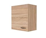 Flex Well Küchen-Hängeschrank HERNE - Oberschrank - 1-türig - Breite 50 cm - Eiche Sonoma