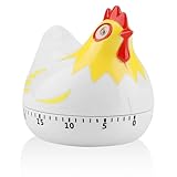 Timer, Küchentimer Cartoon Huhn Form, Mechanischer Küchentimer, Cartoon Chicken Kitchen Timer, Backen Timer, Kochen Timer, Kurzzeitwecker für Erwachsene Schule Büro