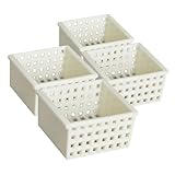 PRETYZOOM 1 Satz 1 Satz Puppenhauskorb Kleiner Korb Aufbewahrungskorb Puppenhausmöbel Spielzeughaus Obstkorb Körbe Puppenhausmodellkiste Süßer Kleiner Korb Mini 4 Stück
