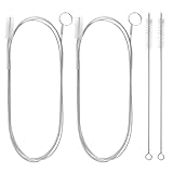2er Set Flexible Abflussbürste 138cm Multifunktionale Reinigungsbürste Schlauchbürste Abflussreiniger Spirale Abfluss, Kühlschrankbürste, Lange Bürste für Rohre mit Schmalem Abflussloch