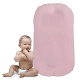 WXJHNYBS Bionisches Bett Baby Nestchen, Reine Baumwolle Babynest Tragbar Faltbar Tragbar Babynestchen Set Krippe,Pink