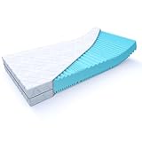 MSS e.K. Aqua Deluxe - 7 Zonen Wellness Kaltschaummatratze - 140 x 200 x 21 cm (Kernhöhe 19 cm) - Härtegrad H4 & H5 - Matratze Wendematratze Kaltschaum Oeko-TEX