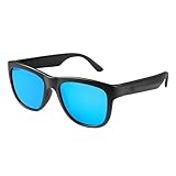 GS01 Smart Bluetooth Sonnenbrille, Audio-Sonnenbrille mit Lautsprecher, UV400 polarisierte Linse, offene Ohrmusik, Touch-Steuerung, Blau, 52-160 mm