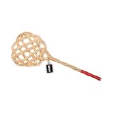Teppichklopfer Rattan natur geflochten mit Handschutz 75cm