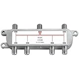 Buhdjfnke Für Satelliten-TV-Kabelsignal-Mischer 4K 8K 6-Wege-Splitter 10-3224MHz Leistungsverteiler für Satelliten-/Kabelsysteme