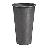 Vintage Silberne Edelstahl-Trinkbecher, stapelbare Becher für Smoothies, Kaffee, Tee, Wein, Bier, rostbeständig und leicht, für Camping und Zuhause (680 ml)