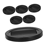 Tofficu 6 Stück Möbeluntersetzer aus Schwarzem Gummi rutschfeste Caster Wheel Cups für Büro Sofa-stühle Möbelstopper zum Schutz vor Kratzern und Verrutschen Böden
