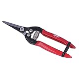 Amig - Einhand-Gartenschere | Spezielle Erntezange | Gerade Stahlklinge | 185 mm | Rutschfester Griff | Gebogene Spitze zum Schneiden von Blumen, Ernte von Obst und Traubenlese