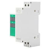 Headerbs DIN Rail DC Voltmeter 11V-310V Spannungsmesser Elektrisches Instrument mit Schalterausgangsfunktion LCD-Anzeige für Triple Way Modular